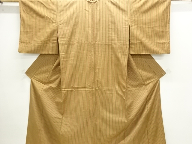 Striped woven hand-woven SILK pongee Kimono